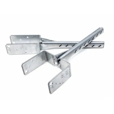 Pieds de poteau monobloc en U à sceller (sans soudure) - pour l'EXTERIEUR - Réf. PBWS70Z