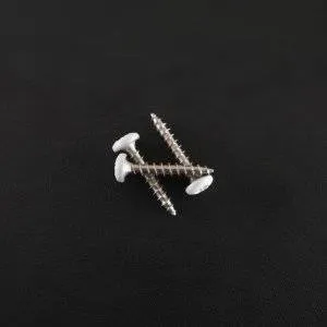 Vis bois et panneaux à tête ronde PZ - INOX A2 - BLANC - D 3.5 x L20 pour fixer les lames SUNDIY (bois et alu)