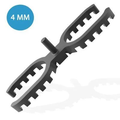 Cales d'espacement 4 mm pour lames de terrasse – version ouverte / rainurée – Sachet de 100 - Réf. ABST-4MM-100-OFFEN