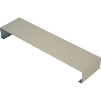 Éclisse intérieure en aluminium 15/10, forme rectangulaire, couleur argentée, utilisée pour la finition des murs.