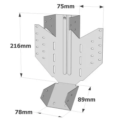 Étriers à pente et orientation réglables - Réf. LSSU216/78