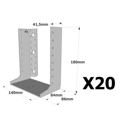 Sabots à ailes intérieures, gamme SAI CLASSIQUE (épaisseur 2mm) - Réf. SAIL500/140/2_20