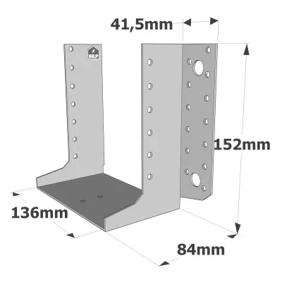 Sabots à ailes extérieures, gamme SAE CLASSIQUE (épaisseur 2mm, profondeur 84mm) - Réf. SAEL440/136/2
