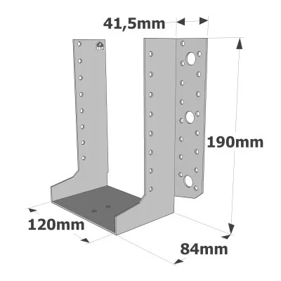 Sabots à ailes extérieures, gamme SAE CLASSIQUE (épaisseur 2mm, profondeur 84mm) - Réf. SAEL500/120/2
