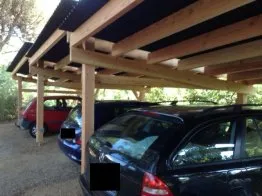 Vue de dessous du carport GARBET
