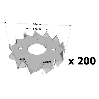 Crampon Bulldog double denture C1, C3 et C5 - Réf. C1-50G-B_200