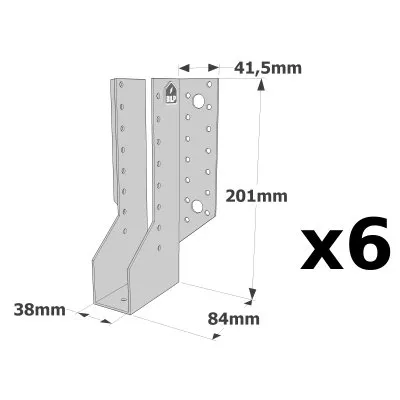 Sabots à ailes extérieures, gamme SAE CLASSIQUE (épaisseur 2mm, profondeur 84mm) - Réf. SAE440/38/2_6