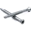 HECO-UNIX-plus, tête fraisée à poches de fraisage, T-Drive, filet total, zingué blanc, A2K, revêtement lubrifié - Réf. 46204