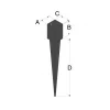 Grands sabots à ailes extérieures, gamme GLE ECONOMIQUE (développé 300mm, épaisseur 4mm, profondeur 90mm) - Réf. GLE600/90/4