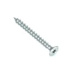 HECO-UNIX-plus, tête fraisée à poches de fraisage, T-Drive, filet total, zingué blanc, A2K, revêtement lubrifié - Réf. 46211