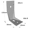 Équerre renforcée pour ossature bois - Réf. AKR135X3L