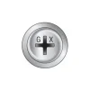 HECO-UNIX-plus, tête fraisée à poches de fraisage, T-Drive, filet total, zingué blanc, A2K, revêtement lubrifié - Réf. 46204