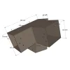 Dimensions du connecteur SUNDIY pente 20° Gris Taupe RAL 7006 - 120mm à 3 directions - Forme L1