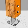 Pieds de poteau en âme avec platine - Réf. PPS170_10