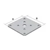 Platine optionnelle pour pied de poteau - Réf. PLPP180