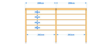 2 pieds - section jusqu