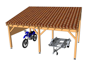 Carport pour votre remorque et motos