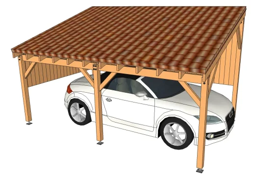 Carport pour une seule voiture